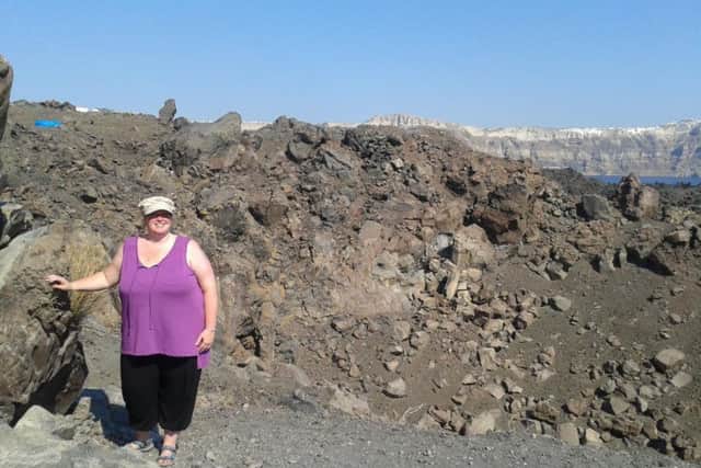Kathryn McGuinness on holiday in Greece before her weightloss
