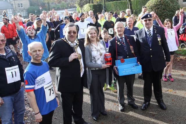 The Poppy Run takes place around the Pavilion Gardens. RBL Buxton branch secretary Bob Nicol is pictured, right.