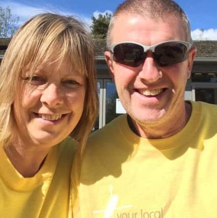 Dave and wife Kate have been fundraising for the Air Ambulance.