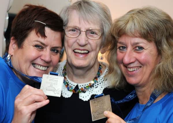 Sharon Tait and Brenda Light with Brenda's mother-in law Barbara Latham.