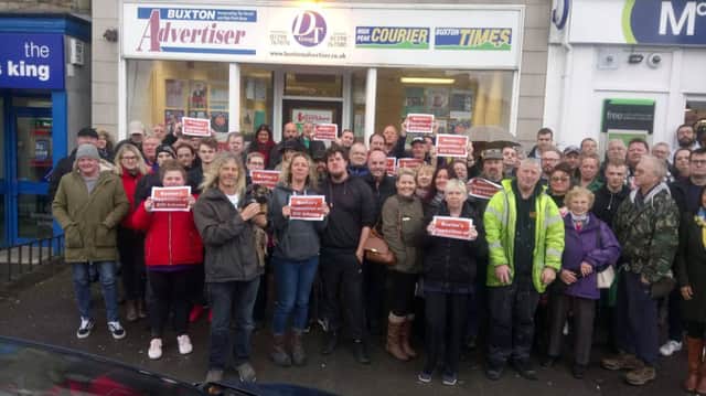 Business people in Buxton protest against a possible Business Improvement District scheme
