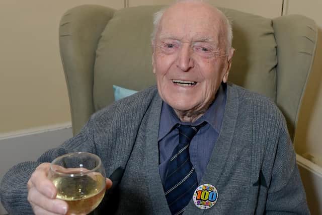 Derek Eley celebrates turning 100.