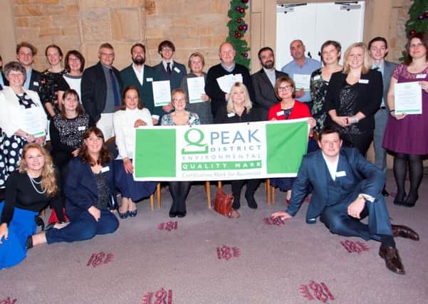 Twelve businesses receive the Environmental Quality Mark award, which were presented by Coun Lesley Roberts, Chair of the Peak District National Park Authority, and Lindsay Rae, Deputy Director of Marketing Peak District & Derbyshire.