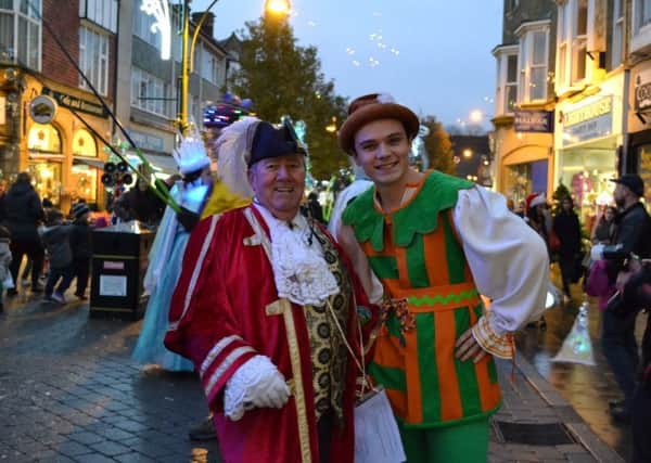 Town Crier Bill Weston MBE led the revellers