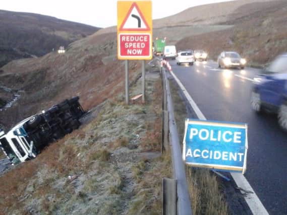 A picture from the scene of the accident (Photo: Highways Agency).