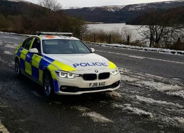 Derbyshire Police checking out the conditions on Snake Pass