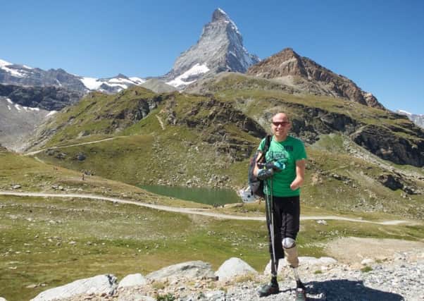 Jamie Andrew, the first quadruple amputee to climb the Matterhorn.