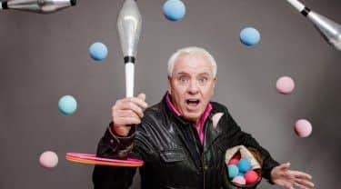 Dave Spikey is making a welcome return to Buxton next month with his Juggling On A Motorbike Tour