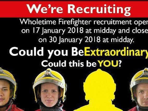 Derbyshire Fire and rescue Service is recruiting full time firefighters