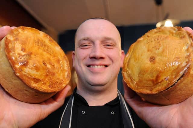 P-eyeing up some tasty treats! Chef Robbie Keeling who wants to make Buxton folk pie appreciators.