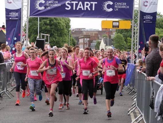 The start of the Race for Life event in Chesterfield last year.