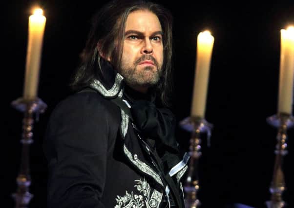 Gerald Finlay as Baron Scarpia in Royal Opera House's production of Tosca. Photo by Catherine Ashmore.