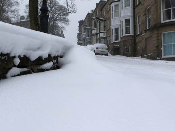 Snow drifts on Hall Bank, Buxton
