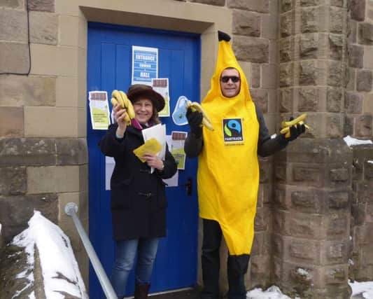 The Rev Kevin Price of Wellspring Church, Wirksworth, hit the streets to promote Fairtrade Fortnight.