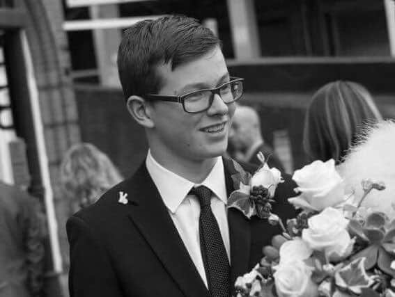 George Lomas, pictured at his mother's wedding day in 2016. Picture contributed.
