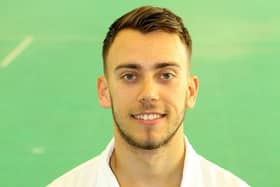 Derbyshire all-rounder Alex Hughes, who has been refining his bowling skills during the winter. (PHOTO BY: Jason Chadwick)