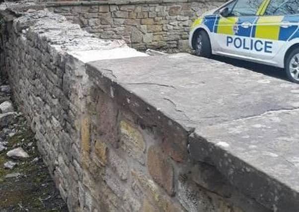 There have been several reports of the stone slabs off walls being stolen in the High Peak. Submitted picture