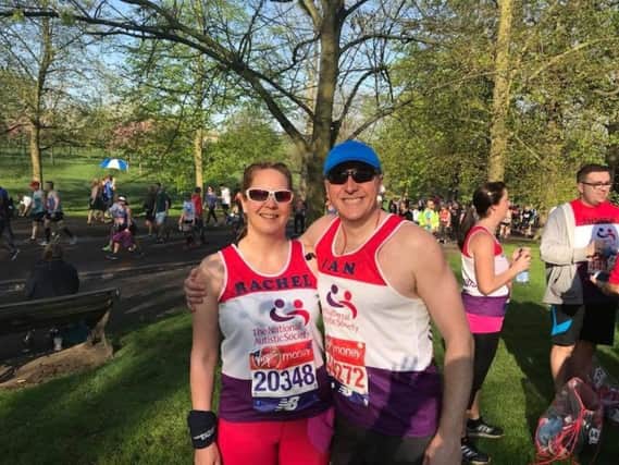Ian and Rachel Haldenby took part in their first ever marathon for the National Autistic Society