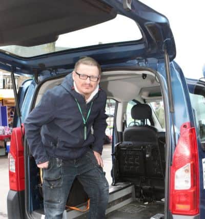 Mark Smith from JAM Taxis was demonstrating one of their wheelchair capable vehicles