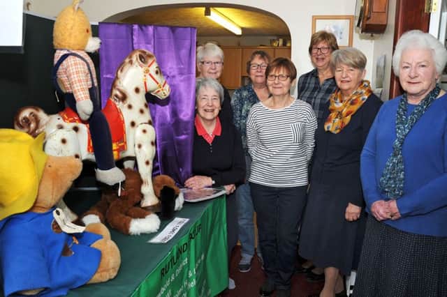 Members of the WI  from the Rutland group who are contributing to a toy exhibition at the Winding Wheel marking 100 years of the organisation.