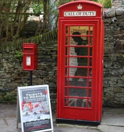 The phone box is part of the Silent Soldiers campaign with the Royal British Legion