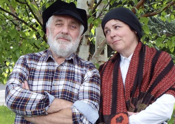 Mike Spriggs (Tevye) and Debi Alvey (Golde) in Peak Performance's production of Fiddler on the Roof. Photo by Kelly Gibbons.